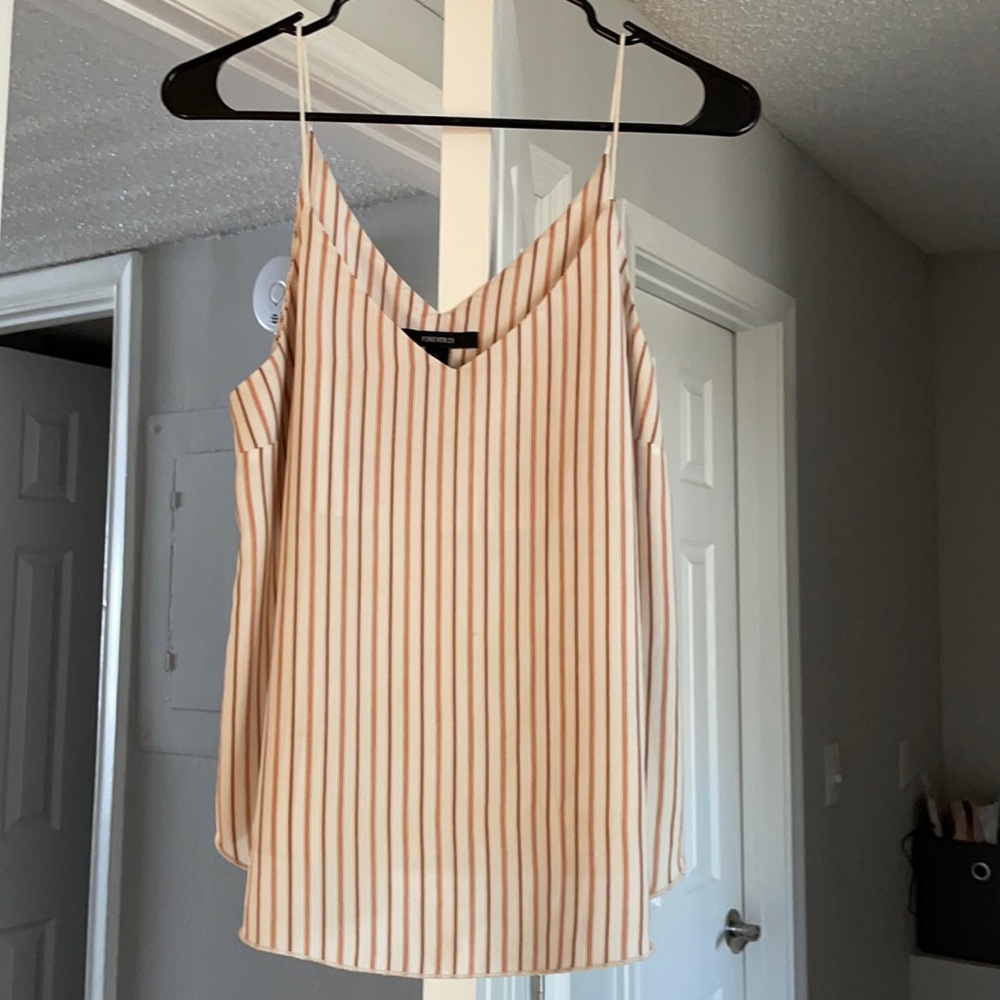 Cream/orange striped cami (Forever 21)